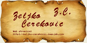 Željko Čereković vizit kartica